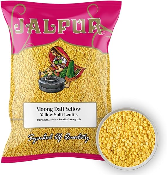 Jalpur millers Yellow Split Lentils – Moong Dall Yellow – Dhal 100g – High Protein yellow Bean Packed with, fibre, essential vitamins, – Quick Cooking Lentils for Khichdi, Curries, soups, and salads