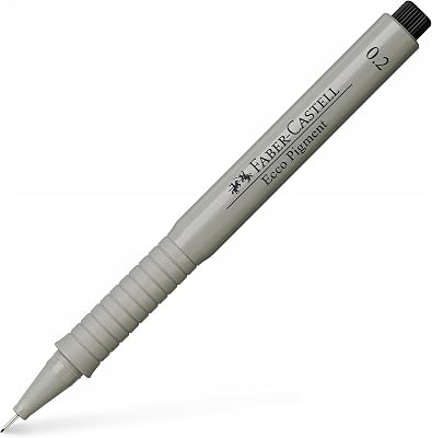 Faber-Castell Ecco Pigment Fibre Tip Pen, 0.2mm, Black