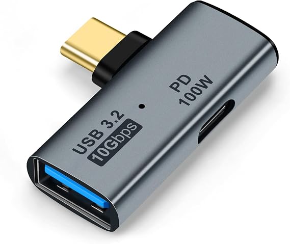 USB C OTG Adapter, Type C 100W PD Charging and USB 3.0 Splitter Charger Compatible for iPhone 15 Pro Max, Google TV Chromecast 2020, MacBook, Samsung Galaxy S22/S23