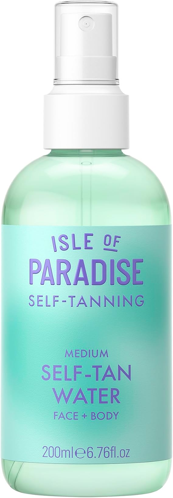 Isle of Paradise Self Tan Water Medium (200 ml) Hydrating Self Tanning Water Natural Ingredients & Vegan
