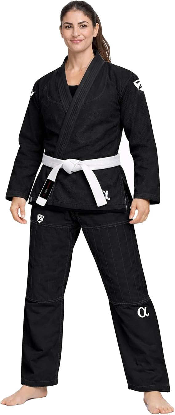 Women's Alpha Gi - Premium BJJ Kimono, Durable Pearl Weave and Rip Stop, Includes White Belt and Bag