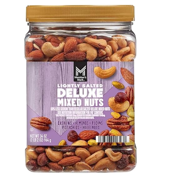 Deluxe Mixed Nuts, Lightly Salted, 34 oz (1 Pack)