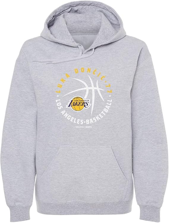 500 LEVEL NBA Luka Doncic Los Angeles Lakers Player Ball Men's Hoodie