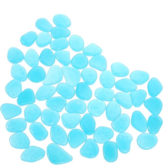 Happyyami 100pcs Stones for Aquariums and Gardens Bright Decorative Rocks for Fish Tanks Quality Glow Stones for Landscaping and Aquarium