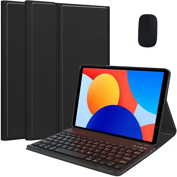 Keyboard Case for Xiaomi Redmi Pad SE 8.7 Inch 2024, Detachable Wireless Bluetooth Keyboard, Magnetic Ultra-Thin Multi-Angle Protective Cover with Mouse for Redmi Pad SE 8.7 Inch,Black