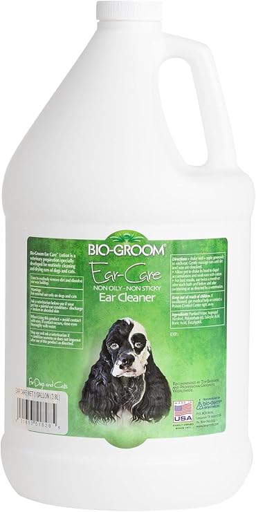 Bio-Groom Dog Ear Care Cleaner Drops, Gentle Wax Remover, 1 Gallon | Pet Ear Cleaner for Dogs and Cats, Cruelty-Free Grooming Supplies