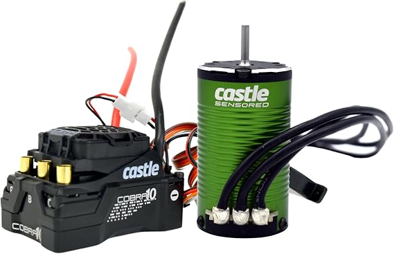 Castle Creations 010-0174-13 Cobra 10, 6S MAX, 25.2V MAX, 8A Peak BEC W/1412-3200KV SENSORED Motor