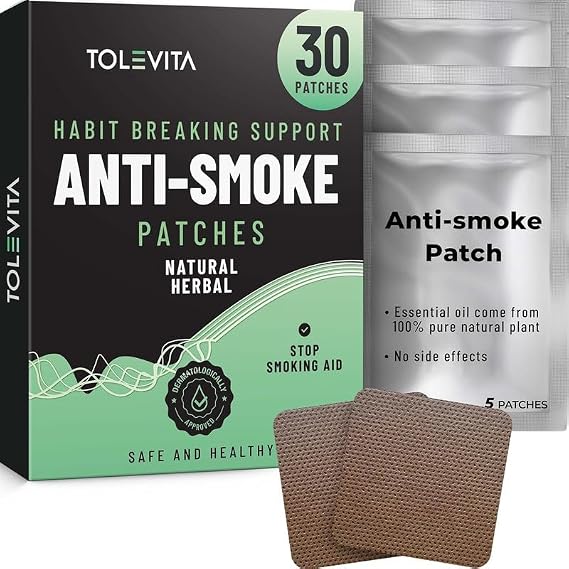 Anti-Smoke Herbal Patches 7 mg | Quit Smoking Patches to Help Reduce Cravings | Herbal Stop Smoking Aid for a Healthier Lifestyle - 30 Patches
