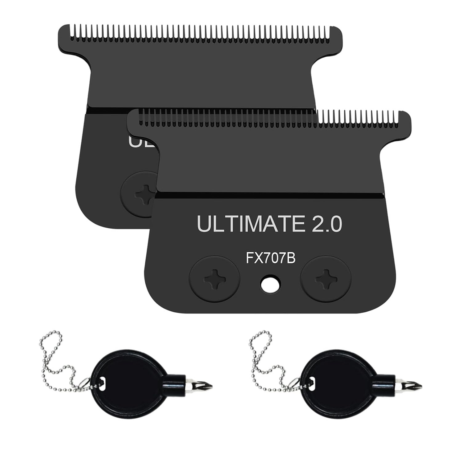 2PCS DLC Replacement Blades Compatible with BaBylissPRO Barberology Replacement Blades for Babyliss Outlining Hair Trimmers FX787 and LoPROFX Trimmers FX726
