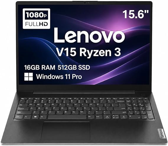 Lenovo Laptop V15, AMD Ryzen 3 7320U, 16GB DDR5, 512GB SSD, Windows 11 Pro