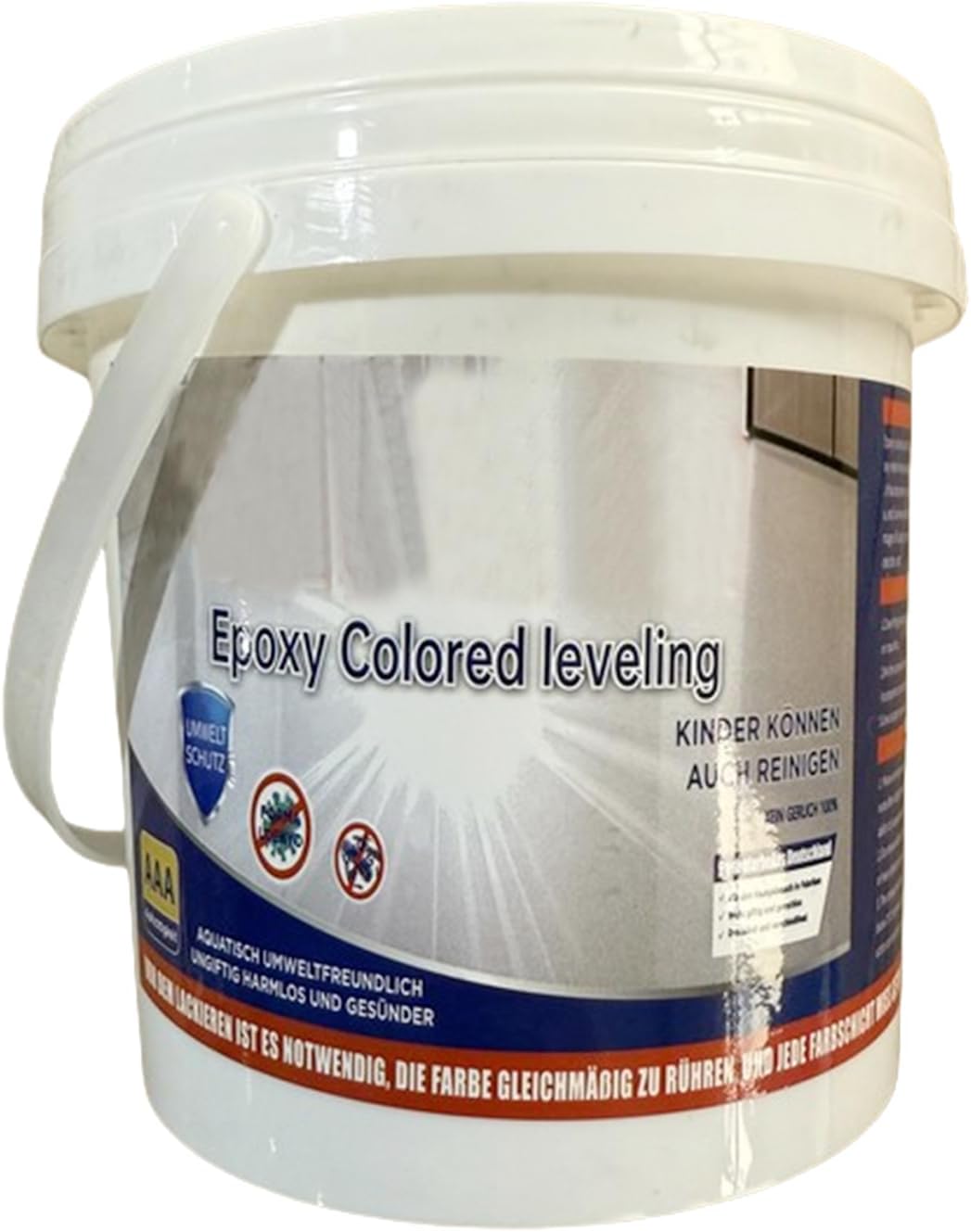 Garage Floor Paint,Epoxy Coloured Sand Floor Paint - Colored Sand Waterproof Self Leveling Non Slip Water Based for Concrete Wood Exterior Bathtub Bathroom Garage Tile