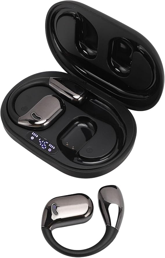 M75 TWS Bluetooth Translation Earphones, 3 Modes On Ear Translator Earphone in Real Time, ANC Technology, for Travel Business International Students (Black)