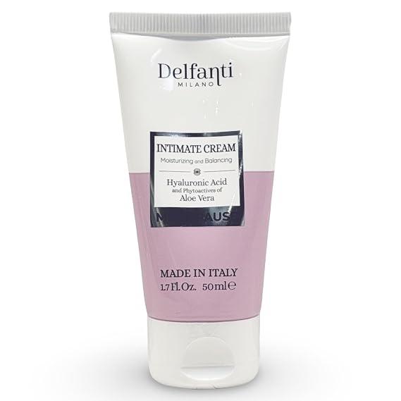 Delfanti-Milano MENOPAUSE Intimate Cream Moisturizing and Balancing Hyaluronic and Aloe Vera Made in Italy 1.7 oz