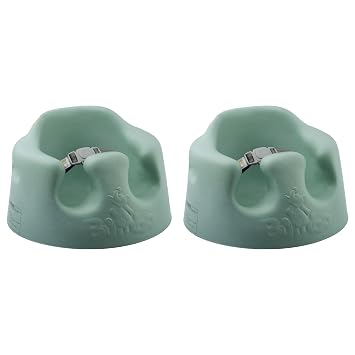 Bumbo Infant Floor Seat Baby Sit Up Chair and Sitting Support for 3 to 12 Months Old with 3 Point Adjustable Safety Strap, 2 Pack, Hemlock Green