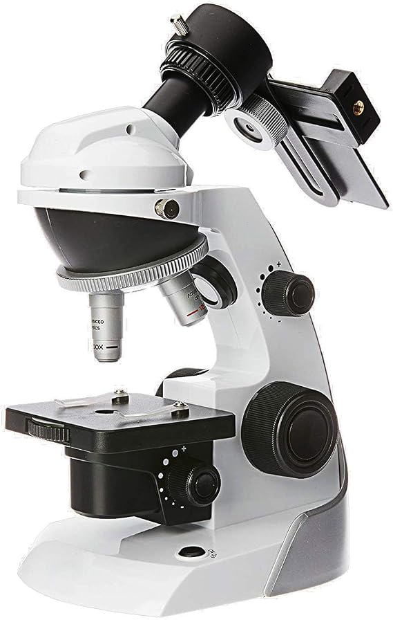 SWIFT SS30-8001 Microscope LED Light 60X-200X Magnification Optical Glass with Smartphone Holder for Children Students and Adults