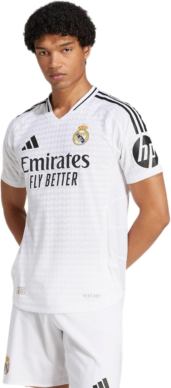adidas Mens Real Madrid Authentic Home Shirt 2024 2025