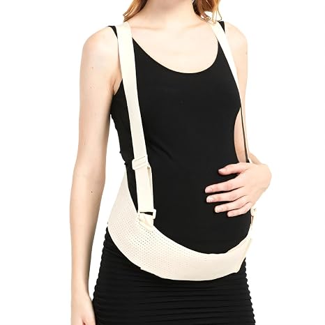 Pregnancy Support Belt, Adjustable Maternity Belly Band Pelvic Support | Breathable, for Relieving Back Hip Pain, Prenatal Postpartum Recovery Belt for All Trimesters