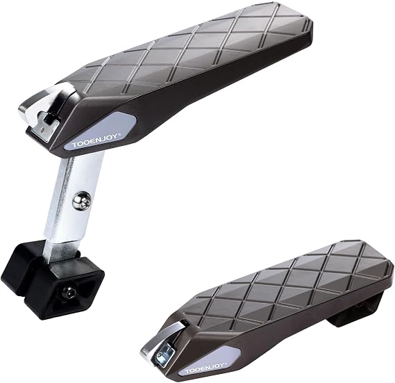 Tooenjoy Folding Car Door Step Vehicle Pedal Ladder for Roof Access, Universal Fit, Aluminum, Weight Capacity 400 LBS