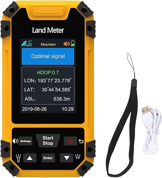 Handheld GPS Land Meter, S4 Land Survey Measuring Meter GNSS Receiver GPS Land Meter, Yellow