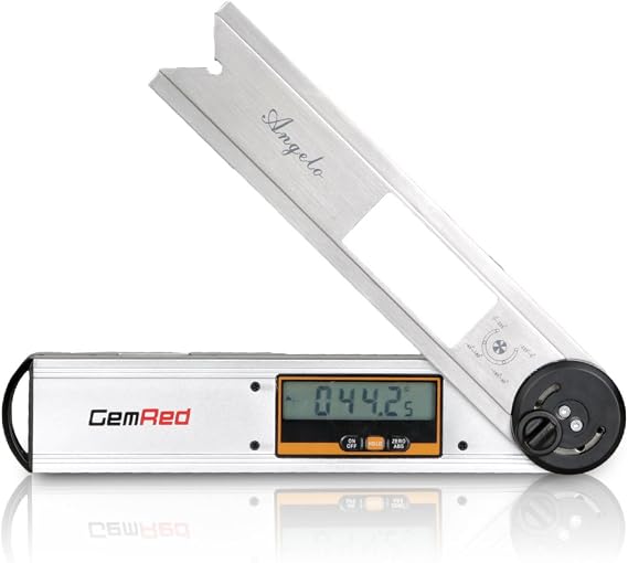 GemRed Metal Slade Electronic Angle Finder Digital Level Protractor Goniometer