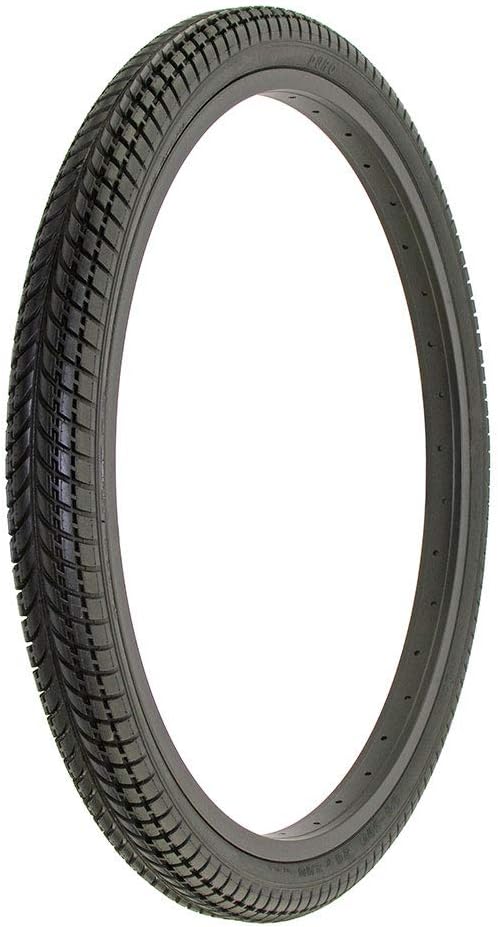 Alta Bicycle Tire Duro 24" x 2.00" Bike Tire All Black, Vintage Smooth Tread Style