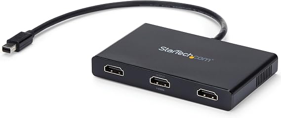 3-Port Multi Monitor Adapter - Mini DisplayPort to HDMI MST Hub - Triple 1080p/Dual 4K 30Hz - Video Splitter for Extended Desktop Mode on Windows Only - mDP 1.2 to 3x HDMI (MSTMDP123HD)