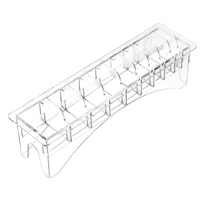 Beaupretty Hair Clipper Comb Storage Box, Transparent, 10 Compartments, For Hair Tools Supplies Organizer