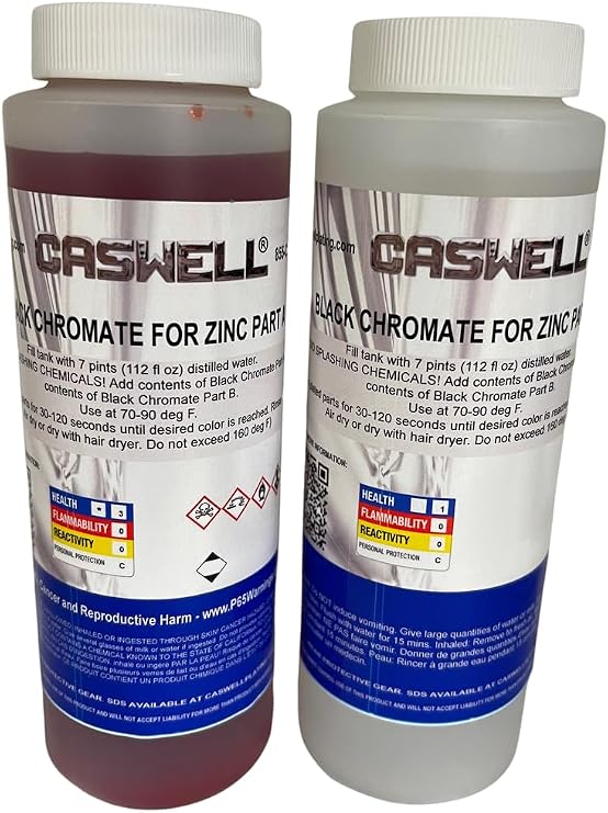 Caswell Black Chromate Concentrate - 8 oz makes 1 Gal