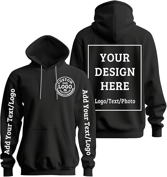Custom Hoodie Unisex Customized Hoodie Add Your Own Text/Logo/Photo Personalized Hoodies For Men Women
