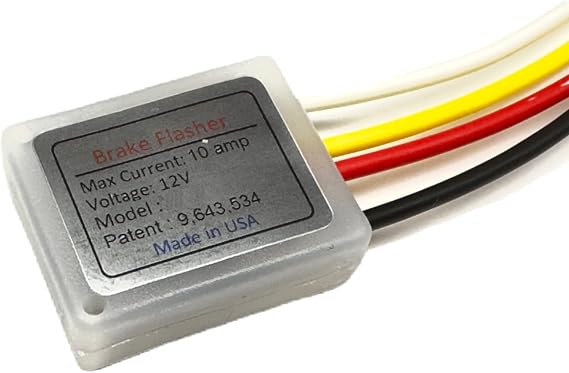 Vehicle Brake Light Flasher Module. Safety Flash Light Alert. Universal. For Motorcycles and Cars. Model S1. Four flashes.