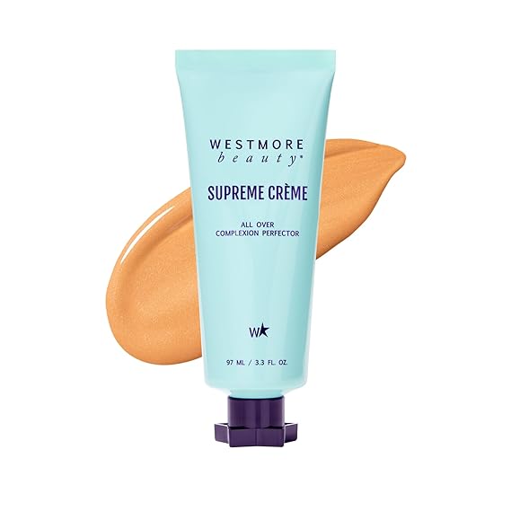 Westmore Beauty Supreme Creme All-Over Complexion Perfector Long-Lasting CC Cream Foundation - Waterproof & Transfer-Resistant Skin Tint - 3.3 Oz (Tan)