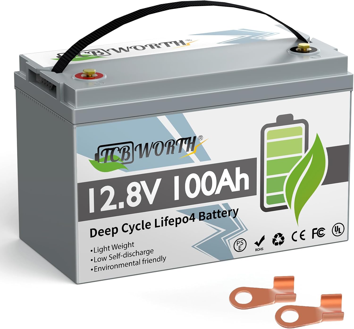 12V 100AH Lifepo4 Battery Lithium Battery 4000 Deep Cycle Battery 12V with BMS Rechargeble Batteries Lithium iron Phosphate Batteries 100AH for Solar RV Marine Trolling Motor Camping