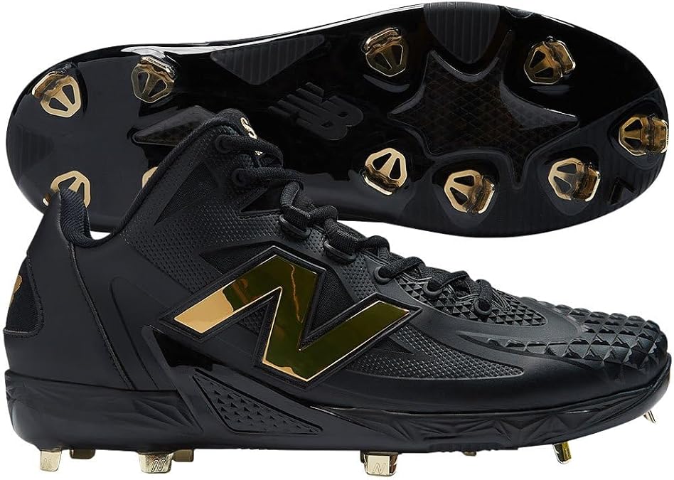 New Balance Men's Ohtani 1 Metal Baseball Cleats Black/Gold Medium 9.5