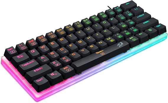 Redragon K605 Alien Giant Mechanical Gaming Keyboard, Super Big 61 Keys & Red Switch, RGB LED Backlit Ergonomic Wired Type-C Full Key Conflict Free Anti-Ghosting NKRO Keyboard