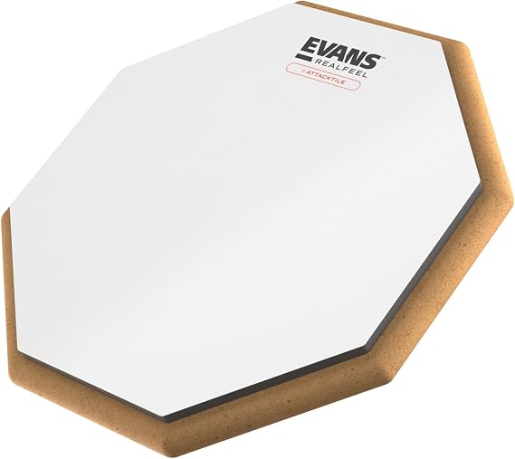 Evans RealFeel Attacktile Drum Practice Pad, Pads for Drummers, 10 Inch
