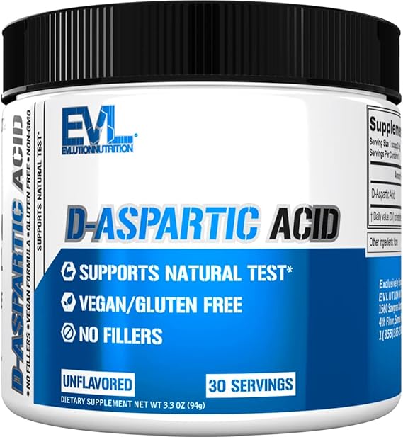 D Aspartic Acid Testosterone Booster for Men - 3120mg DAA D-Aspartic Acid Pre Workout Powder Muscle Builder for Men 3.12g - Men's Health Supplement for Enhanced Drive Potency and Vigor - Unflavored | Contains 3120mg DAA per serving to support men's health, workout performance, muscle recovery and overall fitness goals