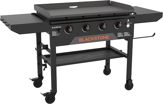 Blackstone 2210 Original 36 Omnivore Griddle with Two Side Shelves, Powder Coated Steel, Black