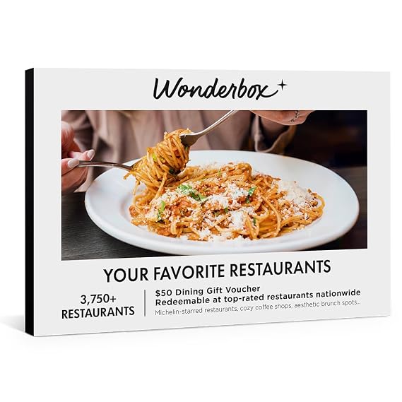 Wonderbox - Experience Gift - Dining Experience Gift | Choose from 1,000s Restaurants Nationwide, Flexible Restaurant Experience, Perfect for Foodies, Couples, Friends, or Family