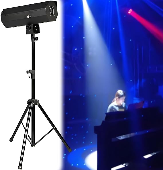 Stage Follow Spot Light, Manual Control Stage Light, Adjustable Aperture Manual Control, for Wedding Birthdays Christmas Party.