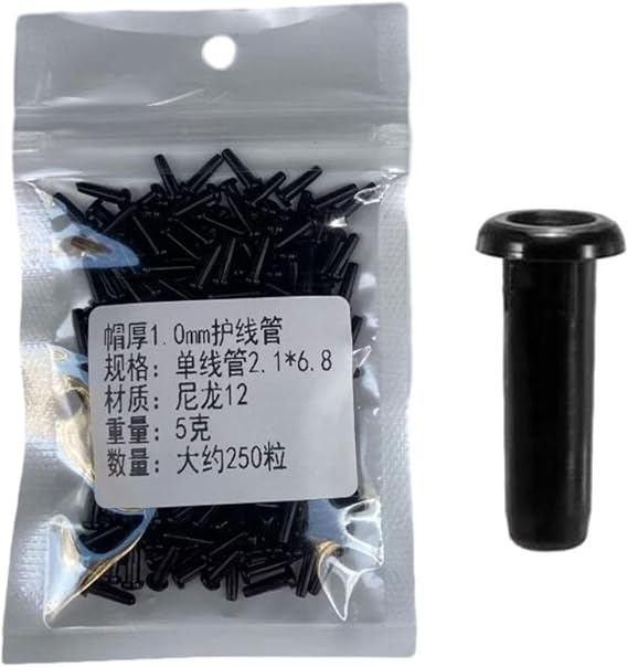 Badminton Racket Grommets Eyelets Badminton Grommets Tube Protection Stringing Machines Tools for Tennis Racketball Gear, 2.1mmx6.8mm