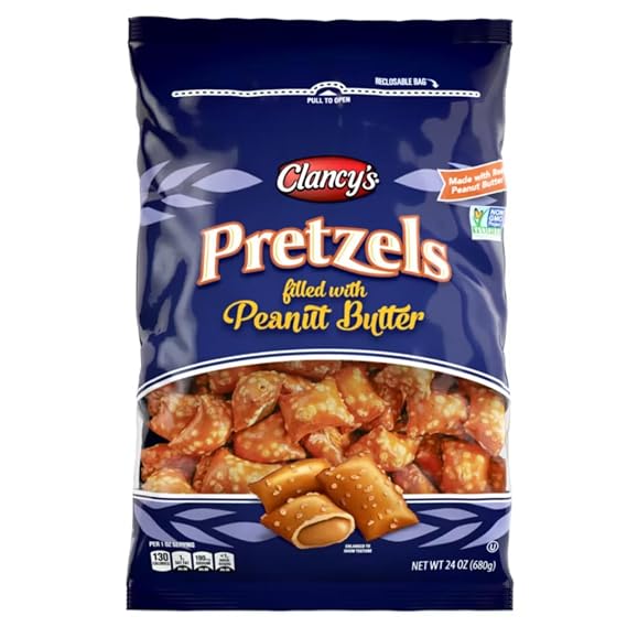 Peanut Butter Filled Pretzels, 24 oz, Salty, Crunchy Pretzel Pieces Made With Real Peanut Butter