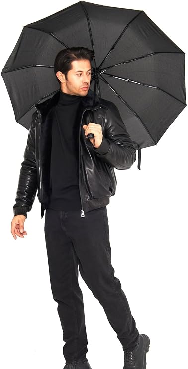 Full Otomatik 10'' Telli Fiber Ahşap Sap Şemsiye