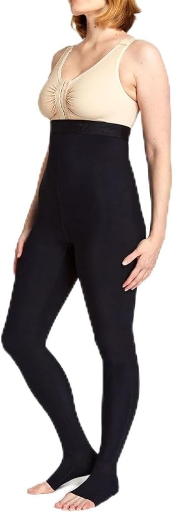MARENA Lipedema Early-State Everyday Management Legging, 15-20mmHg Compression Black, X-Small