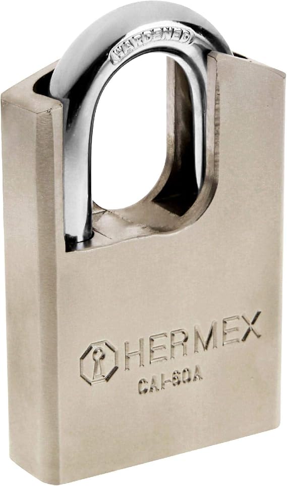 Steel padlock, maximum security, 60mm, key anti-picklock