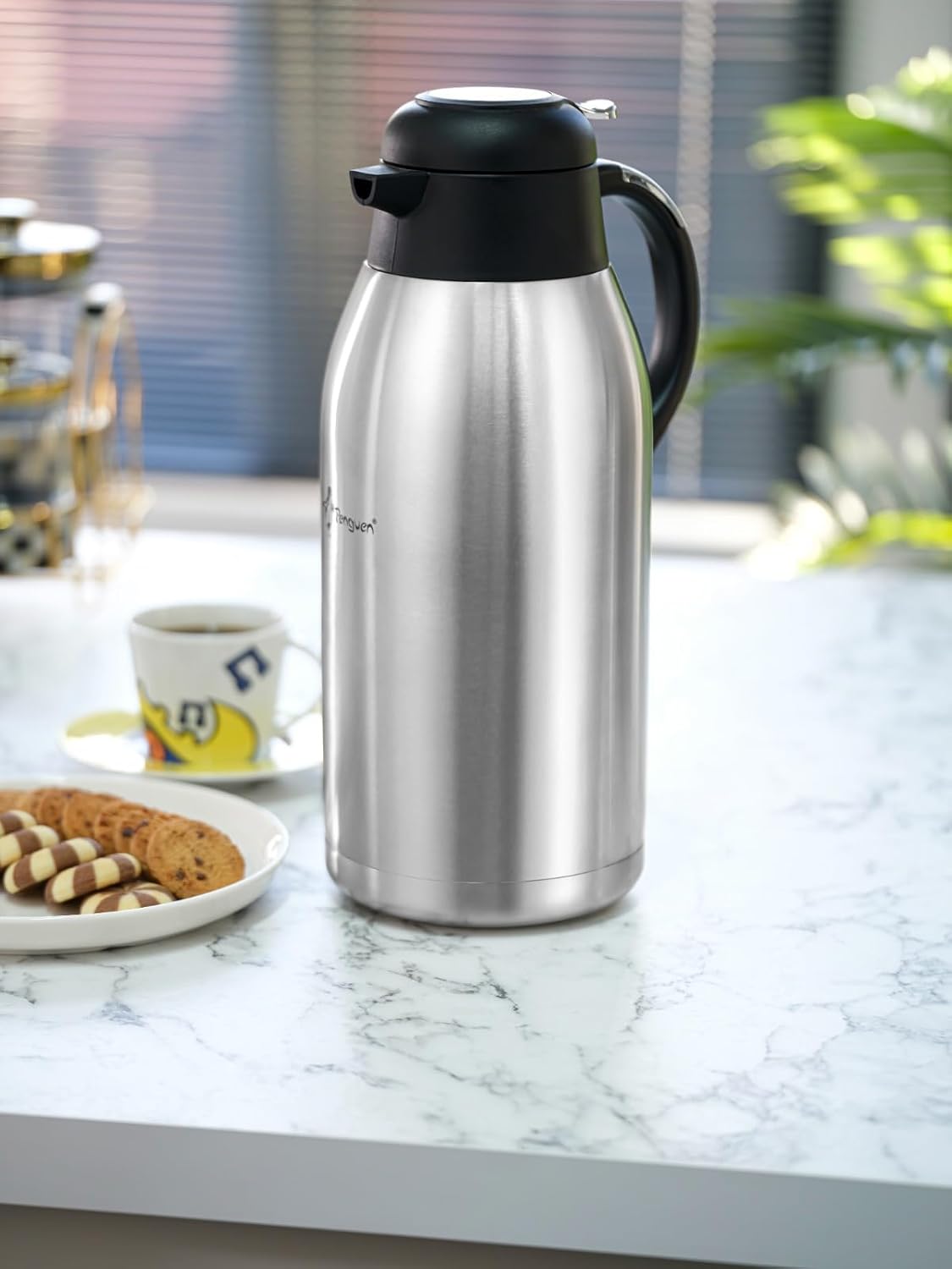 Penguin Png-1300B 3 Liter Double Decker Steel Tea Thermo