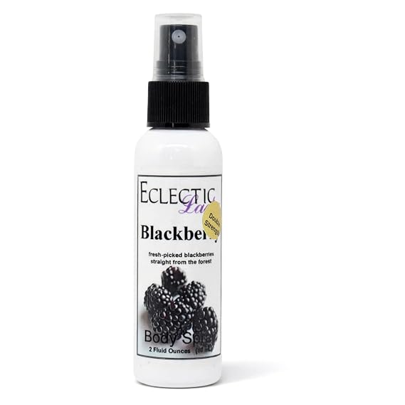Eclectic Lady Blackberry Body Spray, Double Strength, 2 ounces, Body Mist
