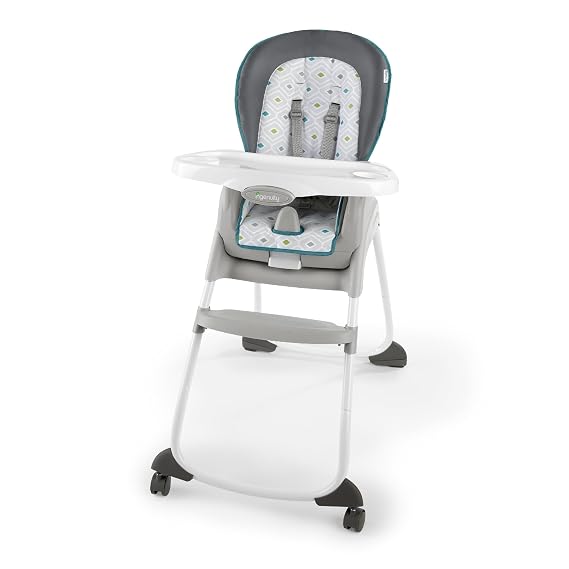 Ingenuity Trio 3-in-1 High Chair, Toddler Chair, and Booster, For Ages 6 Months and Up, Unisex - Nash