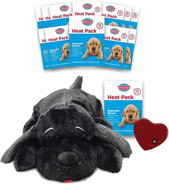 SmartPetLove Snuggle Puppy - Extra Heat Pack Bundle -  with Snuggle Puppy and Extra 12-Pack of Heat Packs for Pets