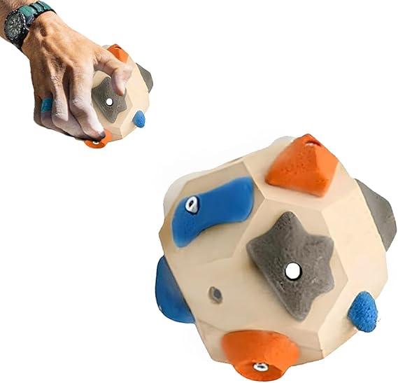 Handcrafted Block, 3D Rock Climbing Training Ball for Finger Strength & Precision, Portable Rock Climbing Balls, Grip Strengthener Gift for Climbers