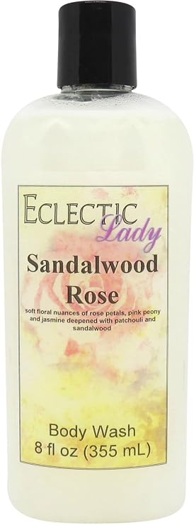 Sandalwood Rose Body Wash, 3-in-1 Bubble Bath, Hand Soap & Body Wash, 8 oz